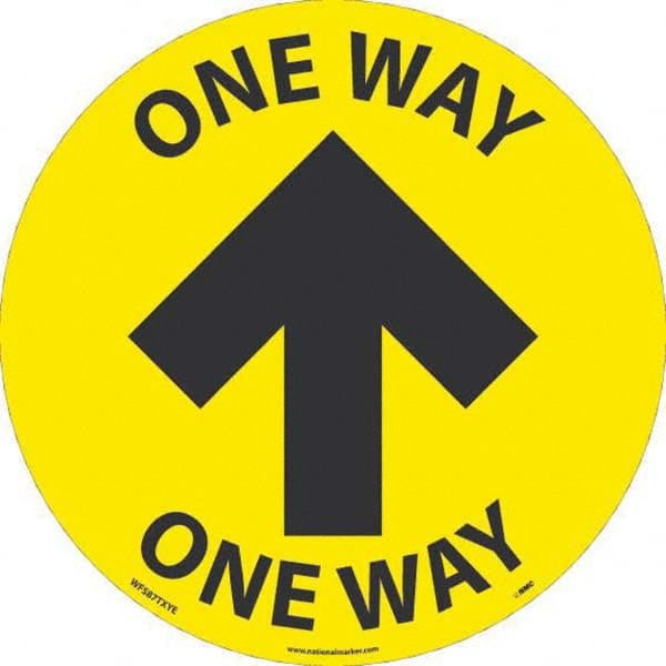 NMC - "One Way" Adhesive-Backed Floor Sign - Exact Tool & Supply
