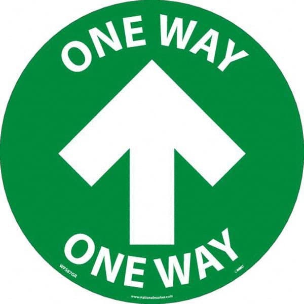 NMC - "One Way" Adhesive-Backed Floor Sign - Exact Tool & Supply