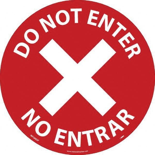 NMC - "Do Not Enter" Adhesive-Backed Floor Sign - Exact Tool & Supply