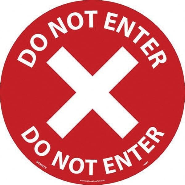 NMC - "Do Not Enter" Adhesive-Backed Floor Sign - Exact Tool & Supply