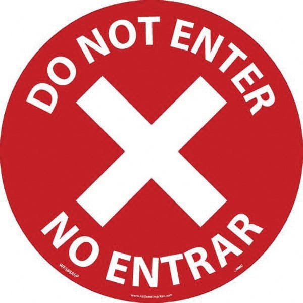 NMC - "Do Not Enter" Adhesive-Backed Floor Sign - Exact Tool & Supply