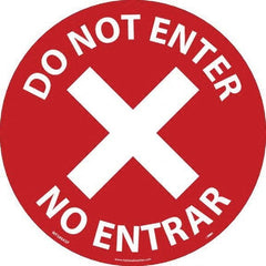 NMC - "Do Not Enter" Adhesive-Backed Floor Sign - Exact Tool & Supply