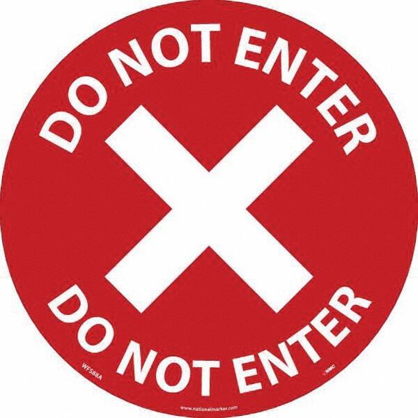 NMC - "Do Not Enter" Adhesive-Backed Floor Sign - Exact Tool & Supply