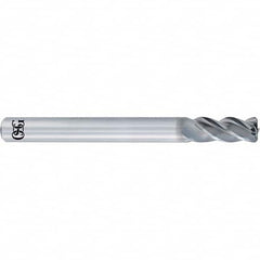 OSG - 1/2" Diam 4 Flute Solid Carbide 0.09" Corner Radius End Mill - Exact Tool & Supply