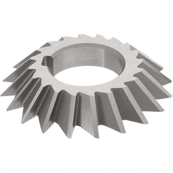 Keo - 4 x 1/2" 45° 20-Tooth High Speed Steel Single-Angle Cutter - Exact Tool & Supply