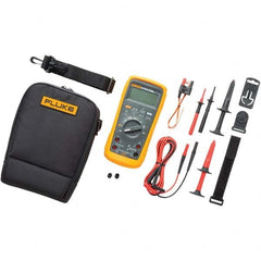 Fluke - Multimeters Multimeter Type: Digital; Digital Clamp Measures: Voltage; Resistance; Frequency; Capacitance; Diode Test; Continuity; Temperature - Exact Tool & Supply
