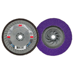 3M - Flap Discs; Abrasive Type: Coated ; Flap Disc Type: Type 29 ; Disc Diameter (Inch): 5 ; Abrasive Material: Ceramic ; Grit: 40 ; Attaching System: Threaded Hole - Exact Tool & Supply