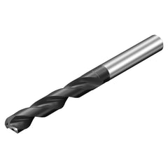 Sandvik Coromant - Screw Machine Length Drill Bits; Drill Bit Size (Decimal Inch): 0.2992 ; Drill Bit Size (mm): 7.60 ; Drill Point Angle: 140 ; Drill Bit Material: Solid Carbide ; Drill Bit Finish/Coating: AlTiN ; Flute Type: Spiral - Exact Tool & Supply