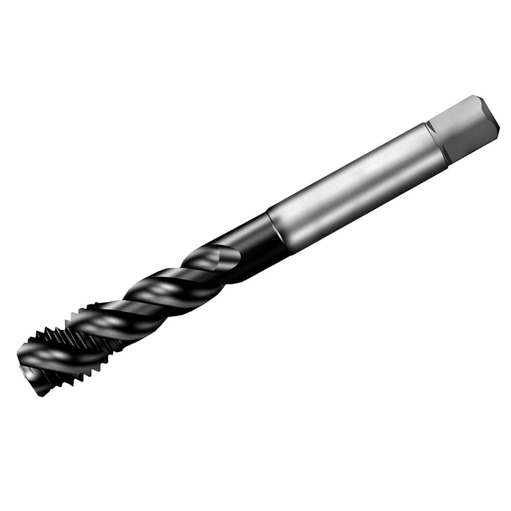 Sandvik Coromant - Spiral Flute Taps; Thread Size (Inch): 1/2-13 ; Chamfer: Semi-Bottoming ; Class of Fit: 2BX ; Number of Flutes: 3 ; Material: HSS-E-PM ; Finish/Coating: TiAlN - Exact Tool & Supply
