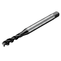 Sandvik Coromant - Spiral Flute Taps; Thread Size (Inch): 1/4-20 ; Chamfer: Semi-Bottoming ; Class of Fit: 3BX ; Number of Flutes: 3 ; Material: HSS-E-PM ; Finish/Coating: TiAlN - Exact Tool & Supply