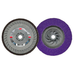 3M - Flap Discs; Abrasive Type: Coated ; Flap Disc Type: Type 29 ; Disc Diameter (Inch): 5 ; Abrasive Material: Ceramic ; Grit: 60 ; Attaching System: Threaded Hole - Exact Tool & Supply