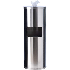 GoodEarth - Wipe Dispensers; For Use With: Wipes ; Dispenser Style: Manual ; Color: Stainless-Steel ; Includes: 7 gallon trash receptacle ; Material: Heavy Gauge Stainless-Steel - Exact Tool & Supply
