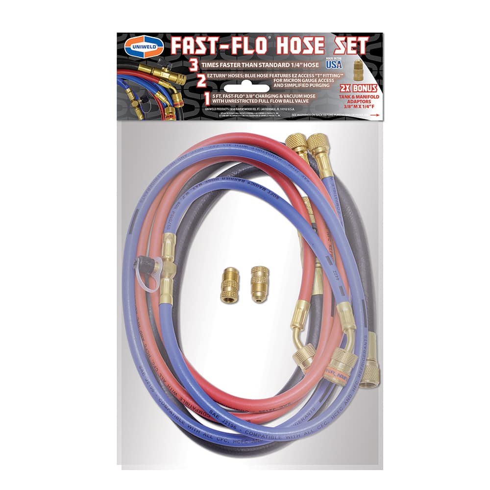 Made in USA - High Temperature & High Pressure Hose; Inside Diameter (Inch): 3/8 ; Outside Diameter (Decimal Inch): 0.4250 ; Material: Brass; Rubber; Nylon ; Maximum Pressure (psi): 800.00 ; Minimum Temperature (F): -40.000 ; Maximum Temperature (F): 200 - Exact Tool & Supply