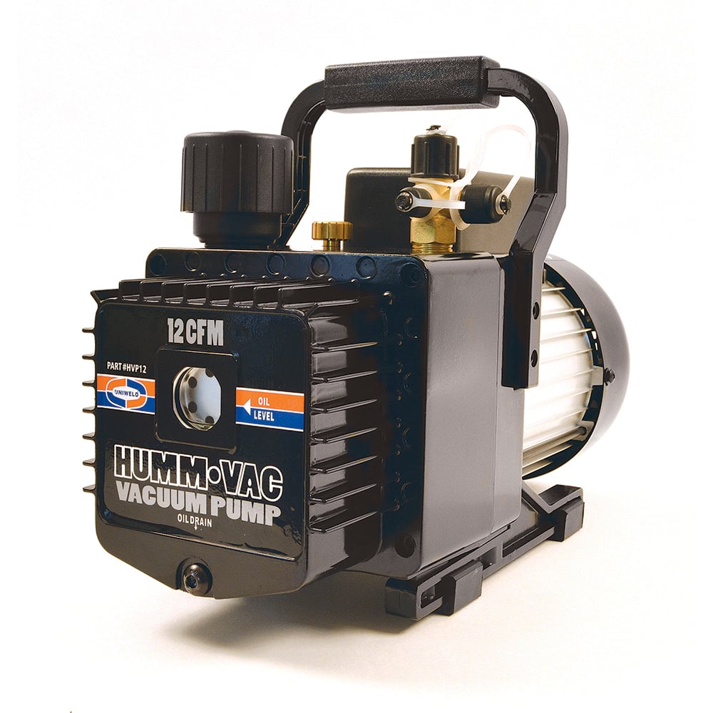 Value Collection - Rotary Vane-Type Vacuum Pumps; Horsepower: 3/4 ; Voltage: 100-110/200-240; 100-115/208-230 ; Cubic Feet per Minute: 12.00 ; Length (Decimal Inch): 14.6000 ; Width (Decimal Inch): 8.3000 ; Height (Inch): 10.75 - Exact Tool & Supply