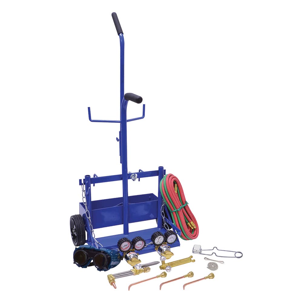 Made in USA - Oxygen/Acetylene Torch Kits; Type: Oxyacetylene; Hydrogen; MAP//Pro; Propane; Natural Gas ; Maximum Cutting: 2 (Inch); Welding Capacity: 1/4 (Inch); Maximum Heating Capacity: 5600?F ; Contents: Welding Handle 71; Cutting Attachment CA100; O - Exact Tool & Supply