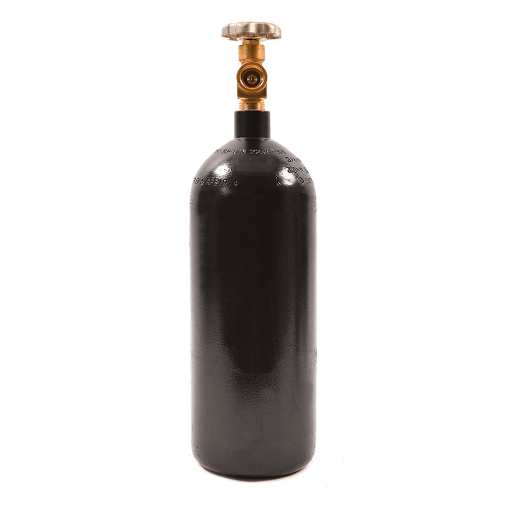 Made in USA - Oxygen/Acetylene Torch Accessories; Type: Nitrogen Tank ; Gas Type: Nitrogen ; Diameter (Inch): 5.25 ; Container Size: 20 Cubic Feet ; CGA Inlet Connection: 580 ; Color: Black - Exact Tool & Supply