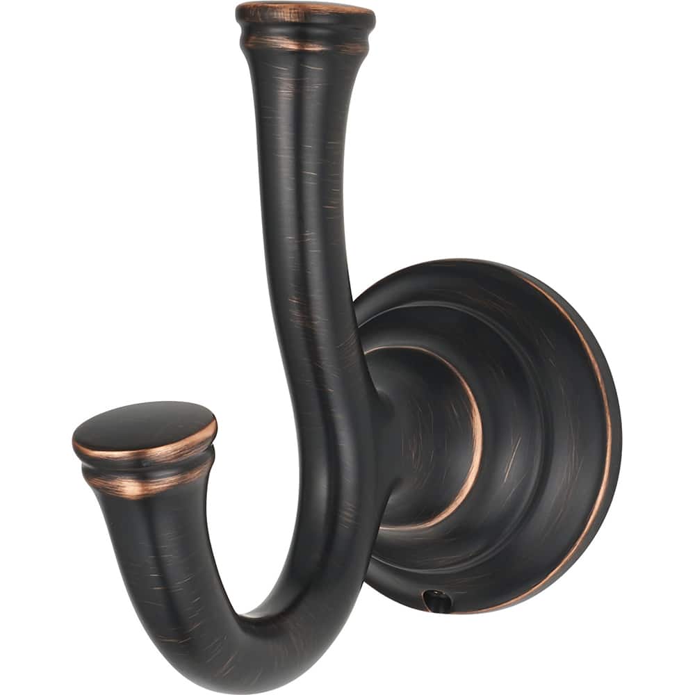 American Standard - Washroom Shelves, Soap Dishes & Towel Holders; Type: Double Robe Hook ; Material: Metal ; Length (Inch): 4 ; Width (Inch): 2-3/16 ; Depth (Inch): 4 ; Finish/Coating: Oil Rubbed Bronze - Exact Tool & Supply