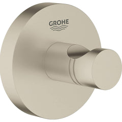 Grohe - Washroom Shelves, Soap Dishes & Towel Holders; Type: Robe Hook ; Material: Metal ; Length (Inch): 1-3/4 ; Width (Inch): 2-1/8 ; Depth (Inch): 1-3/4 ; Finish/Coating: Nickel - Exact Tool & Supply