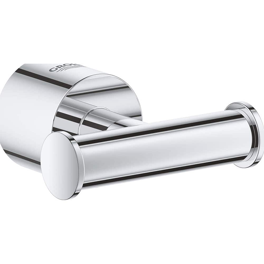 Grohe - Washroom Shelves, Soap Dishes & Towel Holders; Type: Robe Hook ; Material: Metal ; Length (Inch): 2-7/8 ; Width (Inch): 1 1/2 ; Depth (Inch): 2-7/8 ; Finish/Coating: Polished Chrome - Exact Tool & Supply