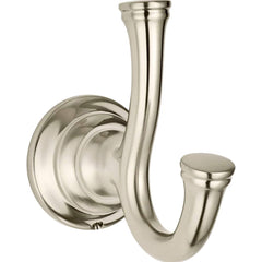 American Standard - Washroom Shelves, Soap Dishes & Towel Holders; Type: Double Robe Hook ; Material: Metal ; Length (Inch): 4 ; Width (Inch): 2-3/16 ; Depth (Inch): 4 ; Finish/Coating: Nickel - Exact Tool & Supply