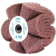 PFERD - Unmounted Flap Wheels; Abrasive Type: Non-Woven ; Outside Diameter (Inch): 4 ; Face Width (Inch): 2 ; Center Hole Thread Size: 5/8-11 ; Abrasive Material: Aluminum Oxide ; Grit: 180 - Exact Tool & Supply
