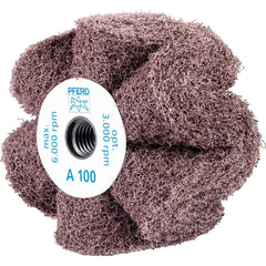 PFERD - Unmounted Flap Wheels; Abrasive Type: Non-Woven ; Outside Diameter (Inch): 4 ; Face Width (Inch): 2 ; Center Hole Thread Size: 5/8-11 ; Abrasive Material: Aluminum Oxide ; Grit: 100 - Exact Tool & Supply