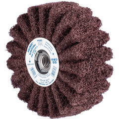 PFERD - Unmounted Flap Wheels; Abrasive Type: Non-Woven ; Outside Diameter (Inch): 5 ; Face Width (Inch): 2 ; Center Hole Thread Size: 5/8-11 ; Abrasive Material: Aluminum Oxide ; Grit: 100 - Exact Tool & Supply
