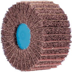 PFERD - Unmounted Flap Wheels; Abrasive Type: Non-Woven ; Outside Diameter (Inch): 4 ; Face Width (Inch): 4 ; Center Hole Thread Size: 5/8-11 ; Abrasive Material: Aluminum Oxide ; Grit: 100 - Exact Tool & Supply