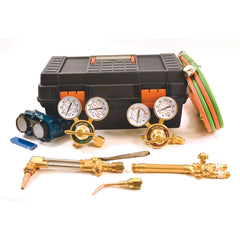 Made in USA - Oxygen/Acetylene Torch Kits; Type: Welding/Brazing/Cutting Outfit ; Maximum Cutting: 5 (Inch); Maximum Heating Capacity: 5600?F ; Contents: Welding Handle HD315TH; Cutting Attachment HD2460CA; Oxygen Regulator R350-540; Fuel Gas Regulator R - Exact Tool & Supply