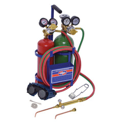 Made in USA - Oxygen/Acetylene Torch Kits; Type: Brazing & Welding Outfit ; Welding Capacity: 1/4 (Inch); Maximum Heating Capacity: 5600?F ; Contents: Welding Handle 71; Oxygen Regulator RO; Fuel Gas Regulator RMC2; Welding Brazing Tip TYPE17-0; TYPE17-2 - Exact Tool & Supply