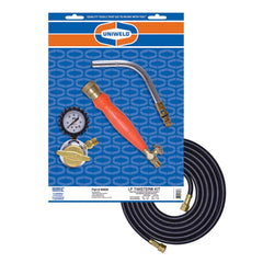 Made in USA - Propane & MAPP Torch Kits; Type: Air/LP ; Fuel Type: LP Gas ; Contents: Acetylene Regulator RLPB; Handle TH6B; Tips T-4; Hose HLP14 ; Contents: Acetylene Regulator RLPB; Handle TH6B; Tips T-4; Hose HLP14 ; Tip Number: T-4 ; PSC Code: 3433 - Exact Tool & Supply
