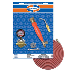 Made in USA - Propane & MAPP Torch Kits; Type: Air/Acetylene ; Fuel Type: Acetylene ; Contents: Acetylene Regulator RB; Handle TH6; Tips A-5; Acetylene Hose H12; Tank Key w/chain W05 ; Contents: Acetylene Regulator RB; Handle TH6; Tips A-5; Acetylene Hos - Exact Tool & Supply