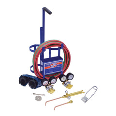 Made in USA - Oxygen/Acetylene Torch Kits; Type: Brazing & Welding Outfit ; Welding Capacity: 1/4 (Inch); Maximum Heating Capacity: 5600?F ; Contents: Welding Handle 71; Oxygen Regulator RO; Fuel Gas Regulator RMC2; Welding Brazing Tip TYPE17-0; TYPE17-2 - Exact Tool & Supply