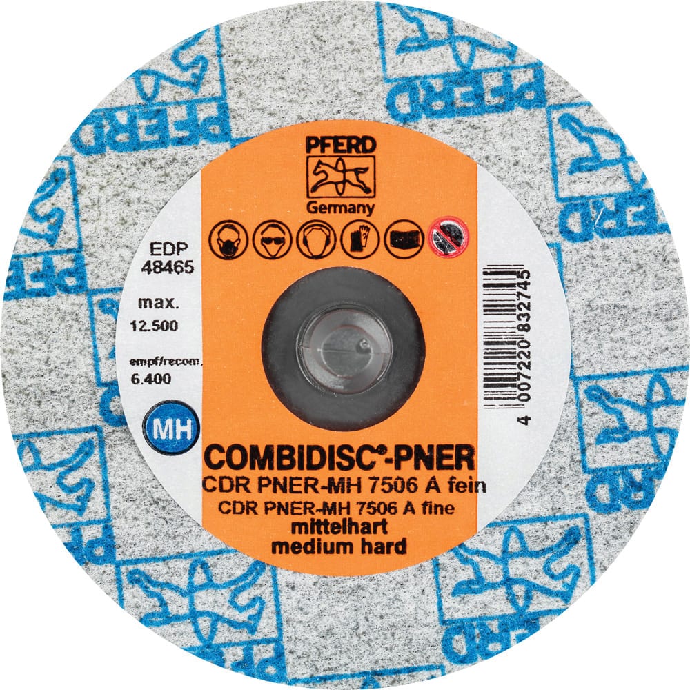 PFERD - Quick Change Discs; Disc Diameter (Inch): 3 ; Attaching System: Quick Change Type CDR ; Abrasive Type: Non-Woven ; Abrasive Material: Aluminum Oxide ; Grade: Fine ; Backing Material: Cloth - Exact Tool & Supply