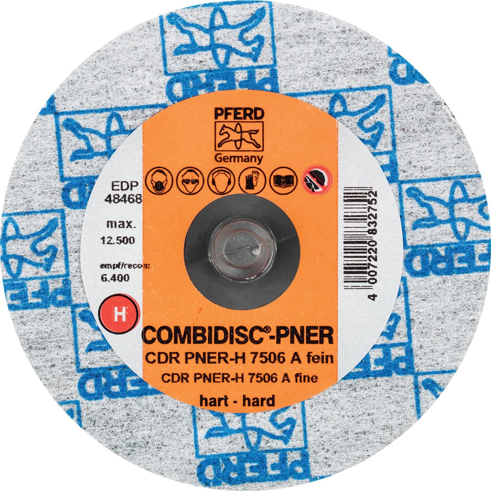 PFERD - Quick Change Discs; Disc Diameter (Inch): 3 ; Attaching System: Quick Change Type CDR ; Abrasive Type: Non-Woven ; Abrasive Material: Aluminum Oxide ; Grade: Fine ; Backing Material: Cloth - Exact Tool & Supply