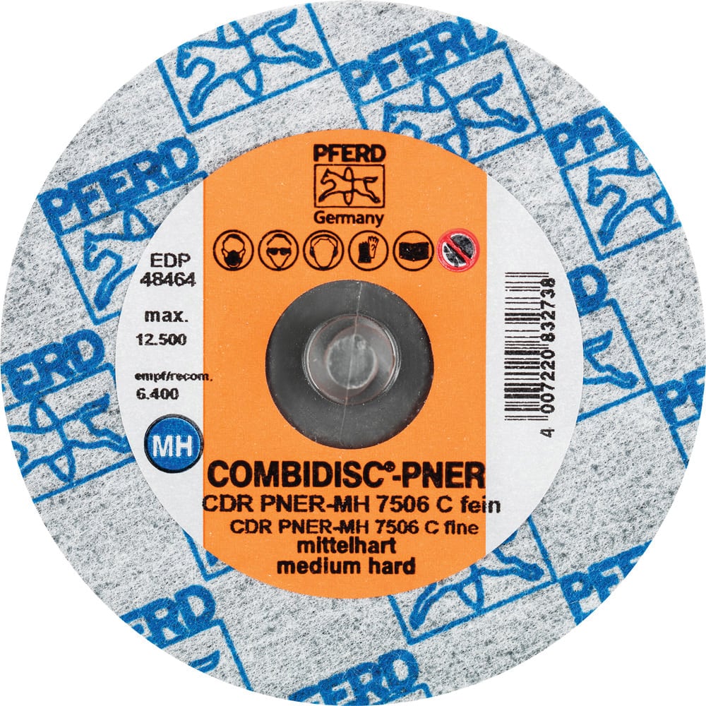 PFERD - Quick Change Discs; Disc Diameter (Inch): 3 ; Attaching System: Quick Change Type CDR ; Abrasive Type: Non-Woven ; Abrasive Material: Silicon Carbide ; Grade: Fine ; Backing Material: Cloth - Exact Tool & Supply
