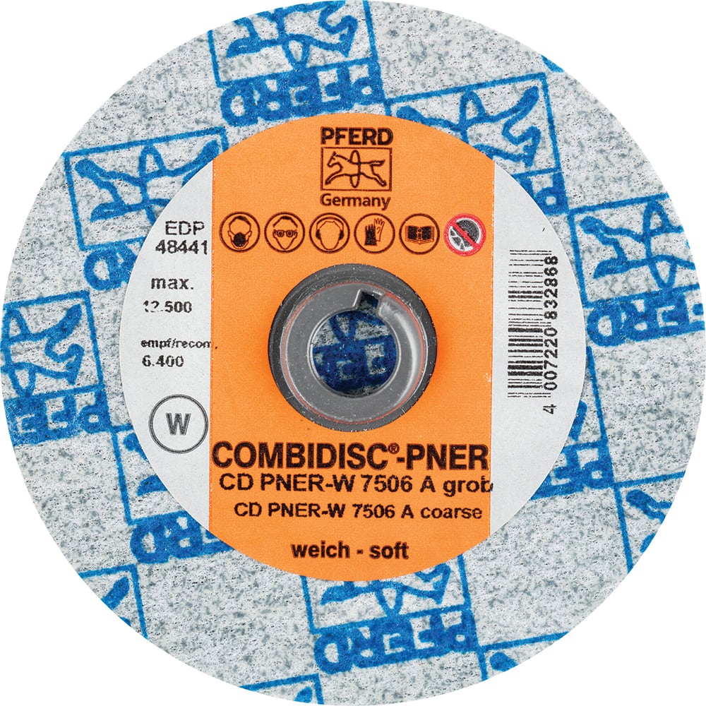 PFERD - Quick Change Discs; Disc Diameter (Inch): 3 ; Attaching System: Quick Change Type CD ; Abrasive Type: Non-Woven ; Abrasive Material: Aluminum Oxide ; Grade: Coarse ; Backing Material: Cloth - Exact Tool & Supply