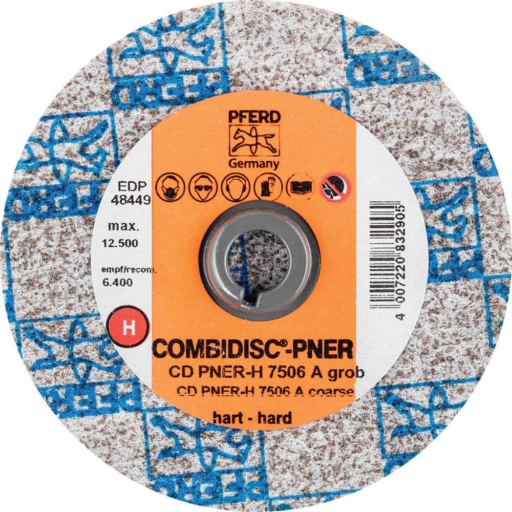 PFERD - Quick Change Discs; Disc Diameter (Inch): 3 ; Attaching System: Quick Change Type CD ; Abrasive Type: Non-Woven ; Abrasive Material: Aluminum Oxide ; Grade: Coarse ; Backing Material: Cloth - Exact Tool & Supply