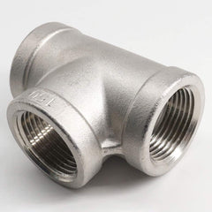Guardian Worldwide - Stainless Steel Pipe Fittings; Type: Tee ; Fitting Size: 1-1/2 ; End Connections: FNPT x FNPT x FNPT ; Material Grade: 316 ; Pressure Rating (psi): 150 - Exact Tool & Supply