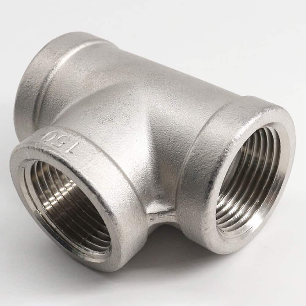 Guardian Worldwide - Stainless Steel Pipe Fittings; Type: Tee ; Fitting Size: 3/8 ; End Connections: FNPT x FNPT x FNPT ; Material Grade: 316 ; Pressure Rating (psi): 150 - Exact Tool & Supply