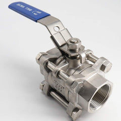 Guardian Worldwide - Ball Valves; Type: Ball Valve ; Pipe Size (Inch): 1-1/4 ; Material: Stainless Steel ; Style: Inline 2-Way ; End Connections: FNPT x FNPT ; Port Type: Full - Exact Tool & Supply