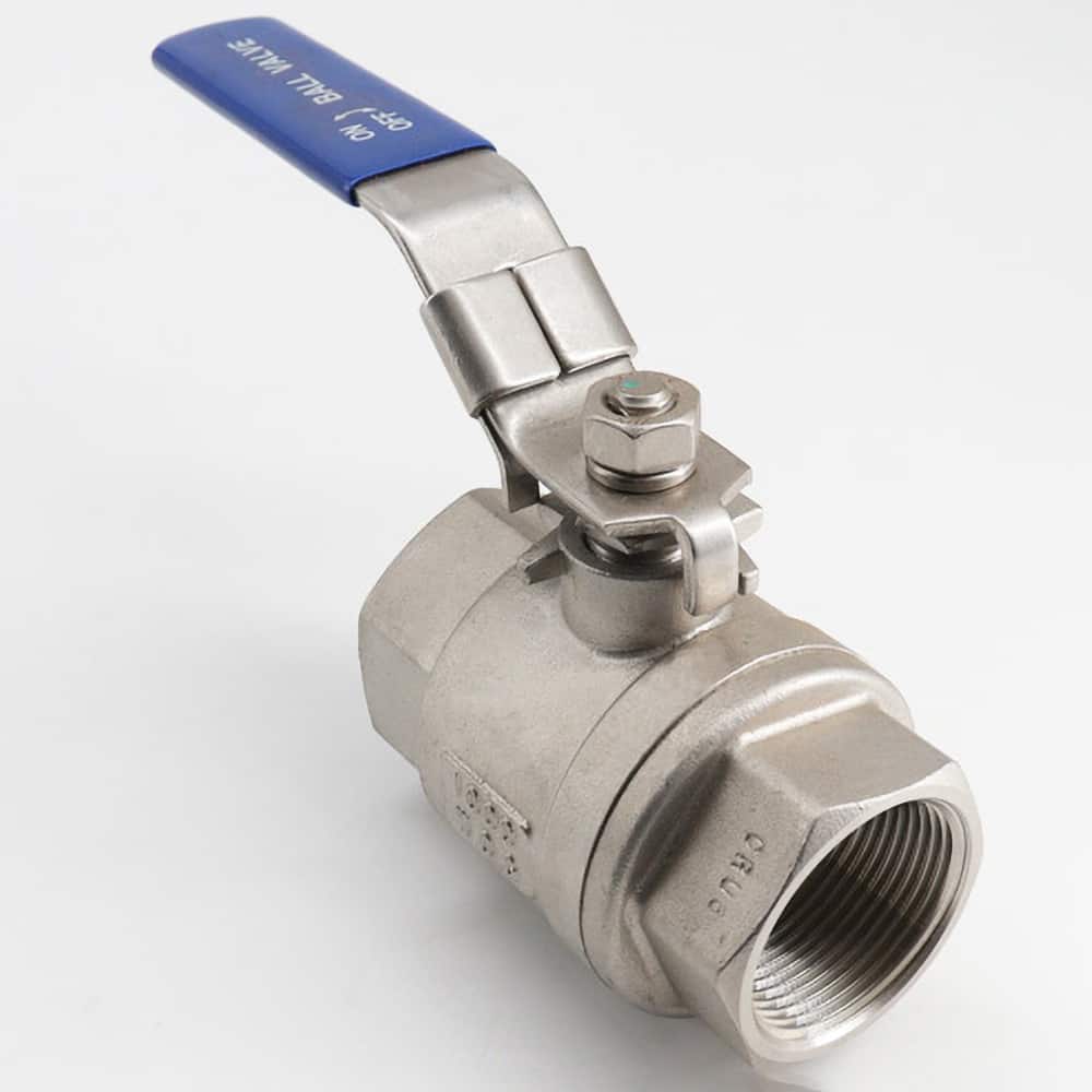 Guardian Worldwide - Ball Valves; Type: Ball Valve ; Pipe Size (Inch): 2-1/2 ; Material: Stainless Steel ; Style: Inline 2-Way ; End Connections: FNPT x FNPT ; Port Type: Full - Exact Tool & Supply