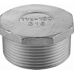 Guardian Worldwide - Stainless Steel Pipe Fittings; Type: Hexagon Plug ; Fitting Size: 3/4 ; End Connections: MNPT ; Material Grade: 316 ; Pressure Rating (psi): 150 ; Length (Inch): 1.08 - Exact Tool & Supply