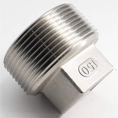 Guardian Worldwide - Stainless Steel Pipe Fittings; Type: Square Head Plug ; Fitting Size: 1-1/4 ; End Connections: MNPT ; Material Grade: 304 ; Pressure Rating (psi): 150 ; Length (Inch): 1.54 - Exact Tool & Supply