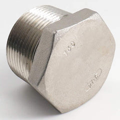 Guardian Worldwide - Stainless Steel Pipe Fittings; Type: Hexagon Plug ; Fitting Size: 1 ; End Connections: MNPT ; Material Grade: 304 ; Pressure Rating (psi): 150 ; Length (Inch): 1.34 - Exact Tool & Supply