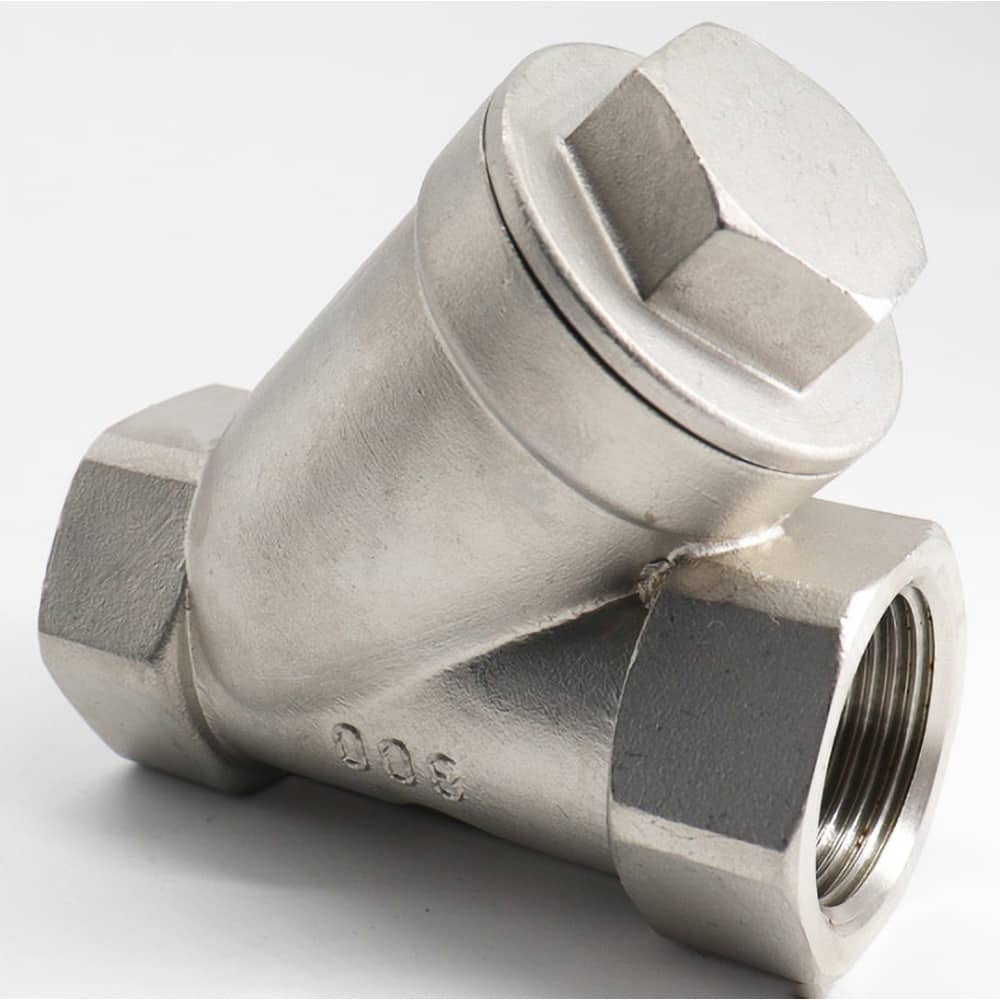 Guardian Worldwide - Check Valves; Design: 2-Way ; Pipe Size (Inch): 1-1/2 ; End Connections: FNPT x FNPT ; Material: Stainless Steel ; Material: Stainless Steel ; Seal Material: PTFE - Exact Tool & Supply