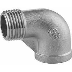 Guardian Worldwide - Stainless Steel Pipe Fittings; Type: 90? Street Elbow ; Fitting Size: 1/2 ; End Connections: MNPT x FNPT ; Material Grade: 316 ; Pressure Rating (psi): 150 - Exact Tool & Supply