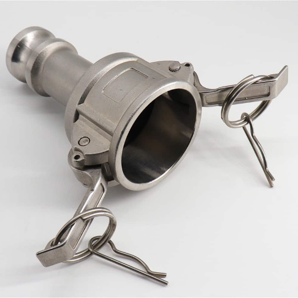 Guardian Worldwide - Suction & Discharge Hose Couplings; Type: DA Type Coupling with 1/2 in Bleeder ; Coupling Descriptor: Type DA ; Coupler Size: 3 (Inch); Thread Size: 3 ; Material: 316 Stainless Steel ; Style: DA - Exact Tool & Supply