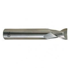 1/2 Dia. x 3 Overall Length 2-Flute .060 C/R Solid Carbide SE End Mill-Round Shank-Center Cutting-Uncoated - Exact Tool & Supply