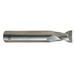 1/2 Dia. x 3 Overall Length 2-Flute .020 C/R Solid Carbide SE End Mill-Round Shank-Center Cutting-Uncoated - Exact Tool & Supply